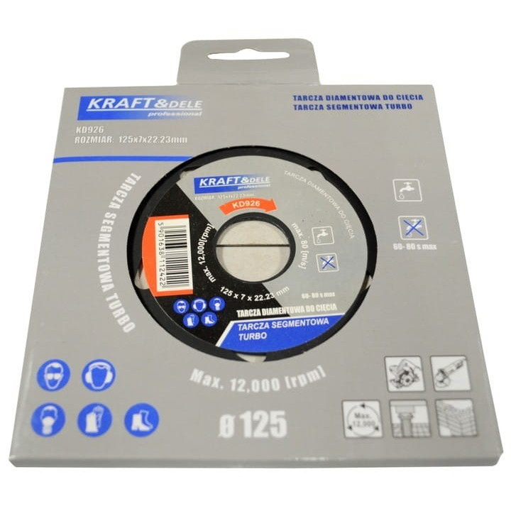 Tarcza segmentowa do cięcia 125x7x22,23 TURBO KD926