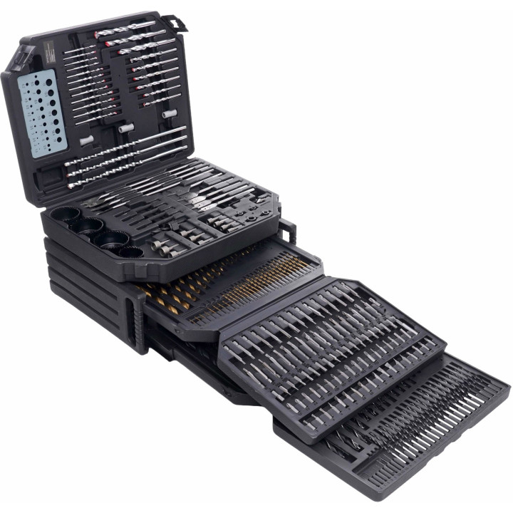 Komplet otwornic, dłut, bitów - 300el. KD998
