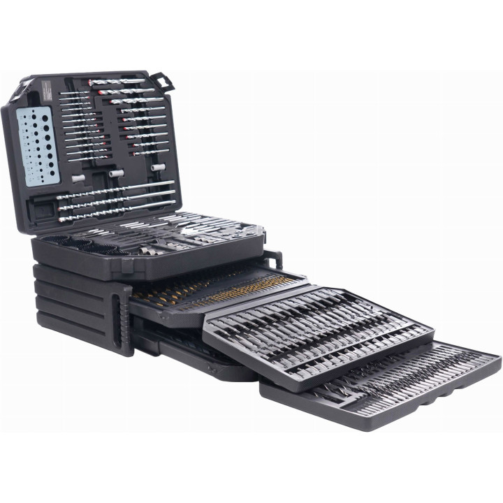 Komplet otwornic, dłut, bitów - 300el. KD998