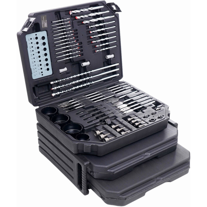 Komplet otwornic, dłut, bitów - 300el. KD998