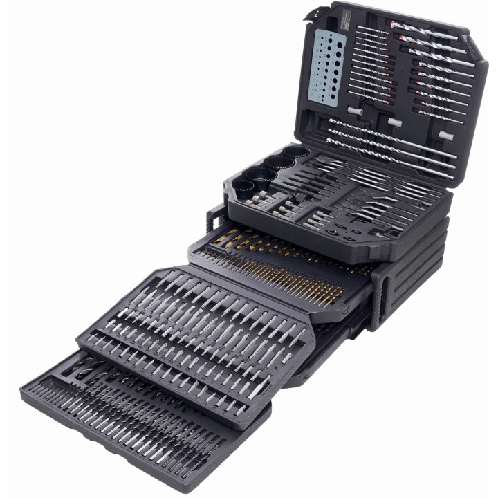 Komplet otwornic, dłut, bitów - 300el. KD998