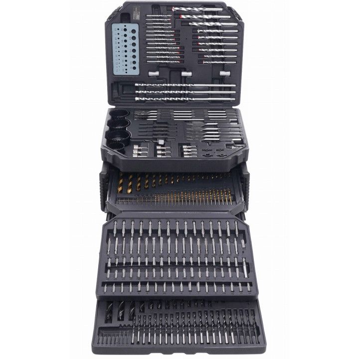 Komplet otwornic, dłut, bitów - 300el. KD998