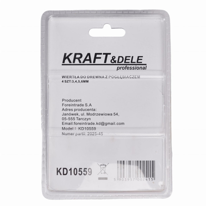 Wiertła do drewna z pogłębiaczem regulowane KD10559