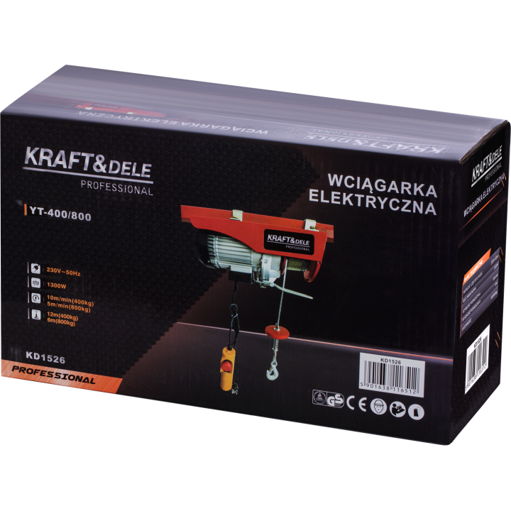 Wyciągarka Elektryczna Linowa 800kg KD1526