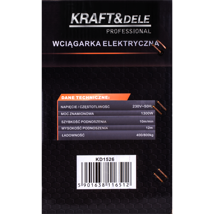 Wyciągarka Elektryczna Linowa 800kg KD1526