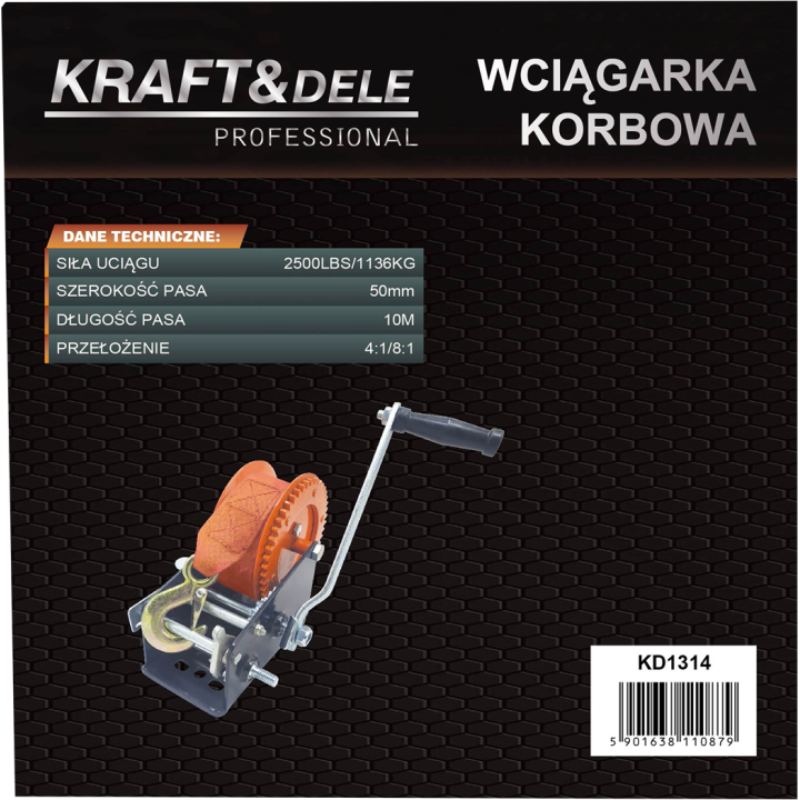 Wciągarka korbowa pasowa 2500Ibs KD1314