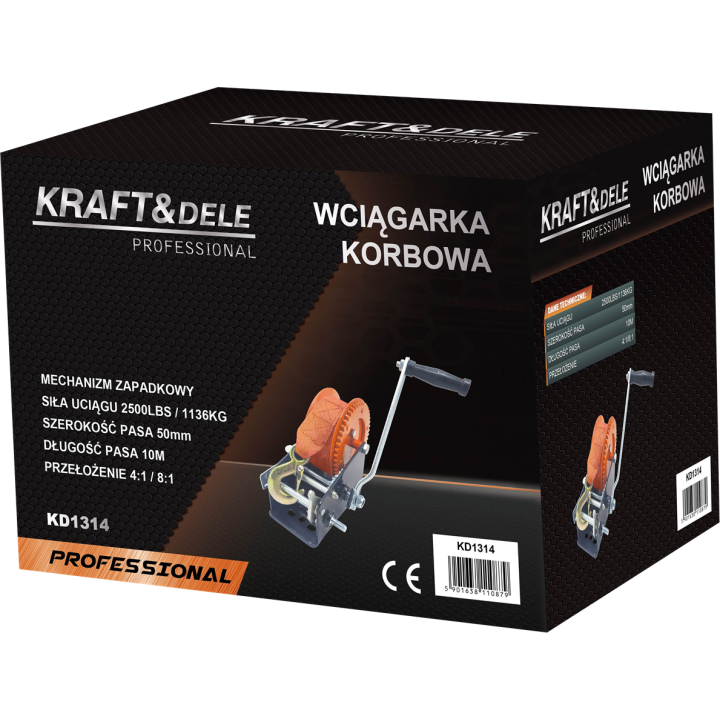 Wciągarka korbowa pasowa 2500Ibs KD1314