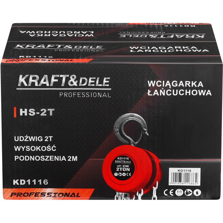 Wyciągarka łańcuchowa 2T 2m KD1116