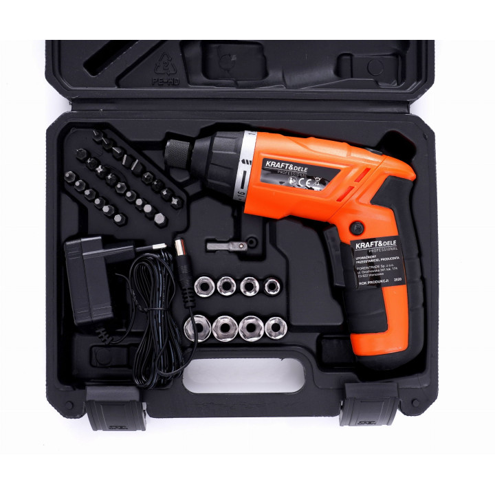 Wkrętarka AKU 1300mAh + Bity + Walizka KD1577