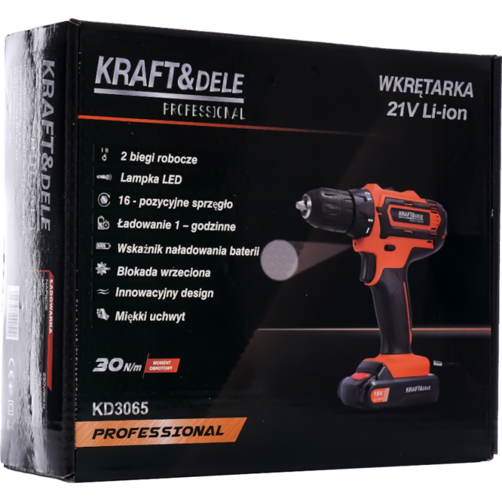 Wkrętarka wiertarka 21V Li-Ion KD3065