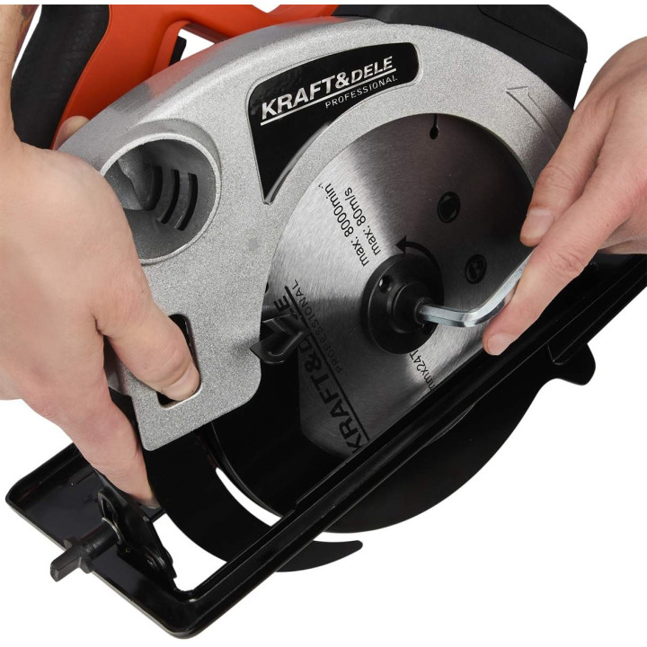 Pilarka ręczna tarczowa 2850W + laser KD1719