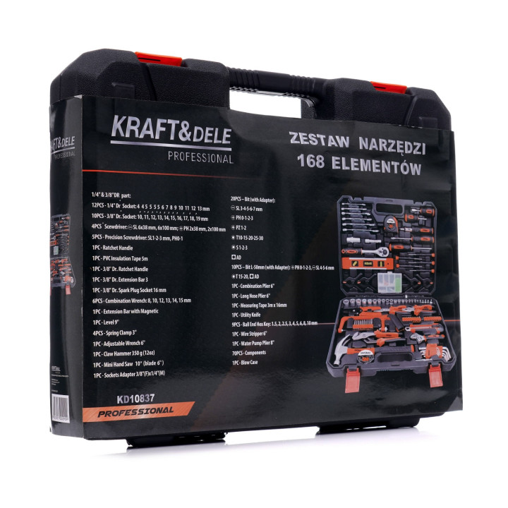 Zestaw narzędzi 168el.  KD10837