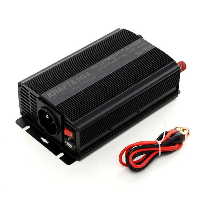 Przetwornica samochodowa 500W 12/24V - 230V