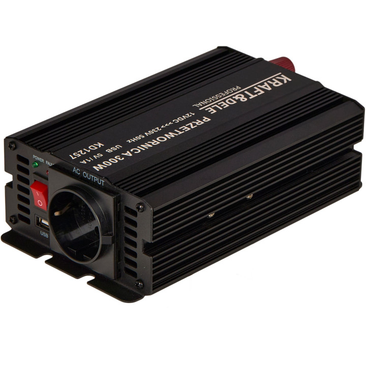 Przetwornica napięcia  12V na 230V 300 / 600W CZYSTA SINUSOIDA KD1257
