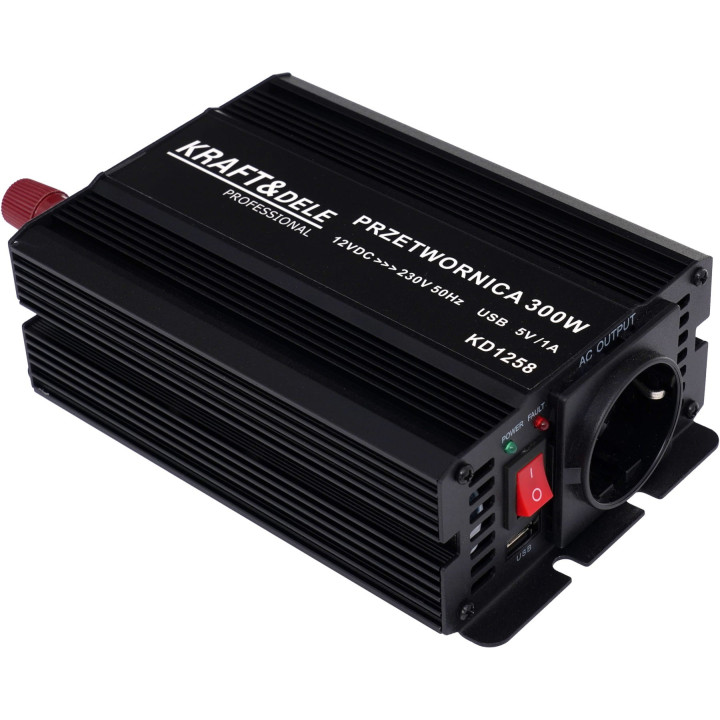 Przetwornica 12V na 230V 300W / 600W  skorygowana sinusoida KD1258