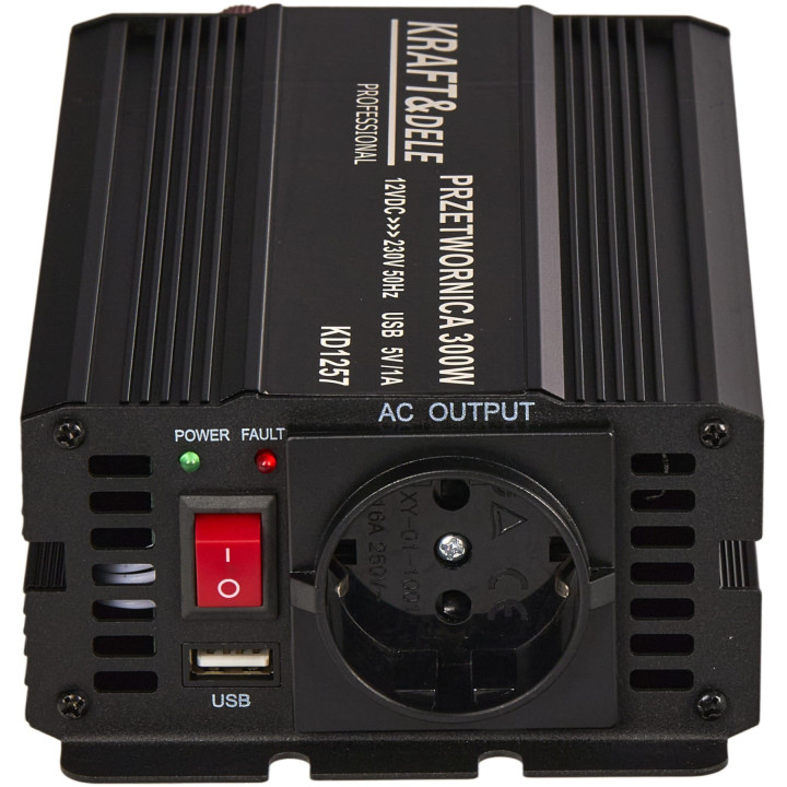 Przetwornica napięcia  12V na 230V 300 / 600W CZYSTA SINUSOIDA KD1257