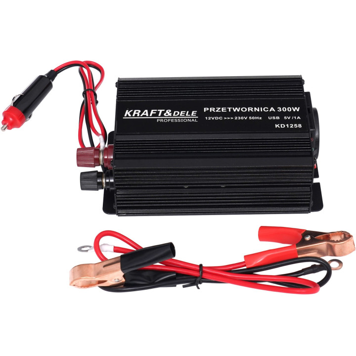 Przetwornica 12V na 230V 300W / 600W  skorygowana sinusoida KD1258