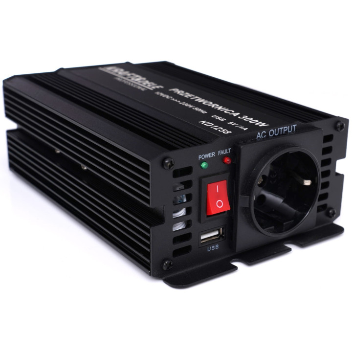Przetwornica 12V na 230V 300W / 600W  skorygowana sinusoida KD1258