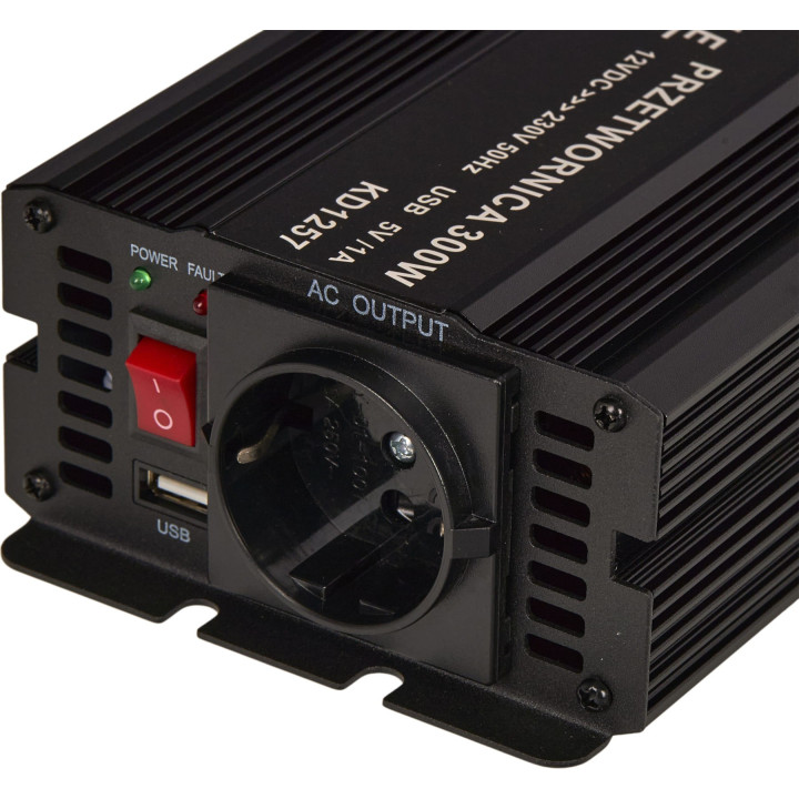 Przetwornica napięcia  12V na 230V 300 / 600W CZYSTA SINUSOIDA KD1257