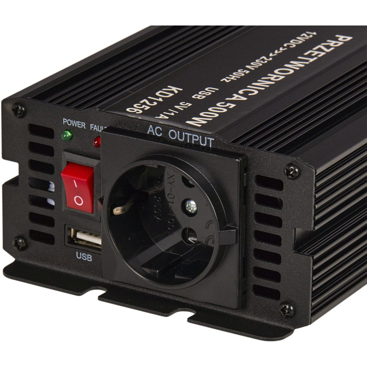 Przetwornica napięcia 12V na 230V 500/1000W CZYSTA SINUSOIDA KD1256