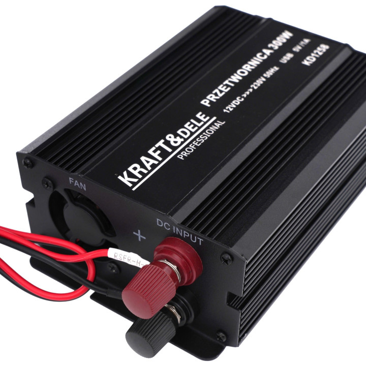 Przetwornica 12V na 230V 300W / 600W  skorygowana sinusoida KD1258