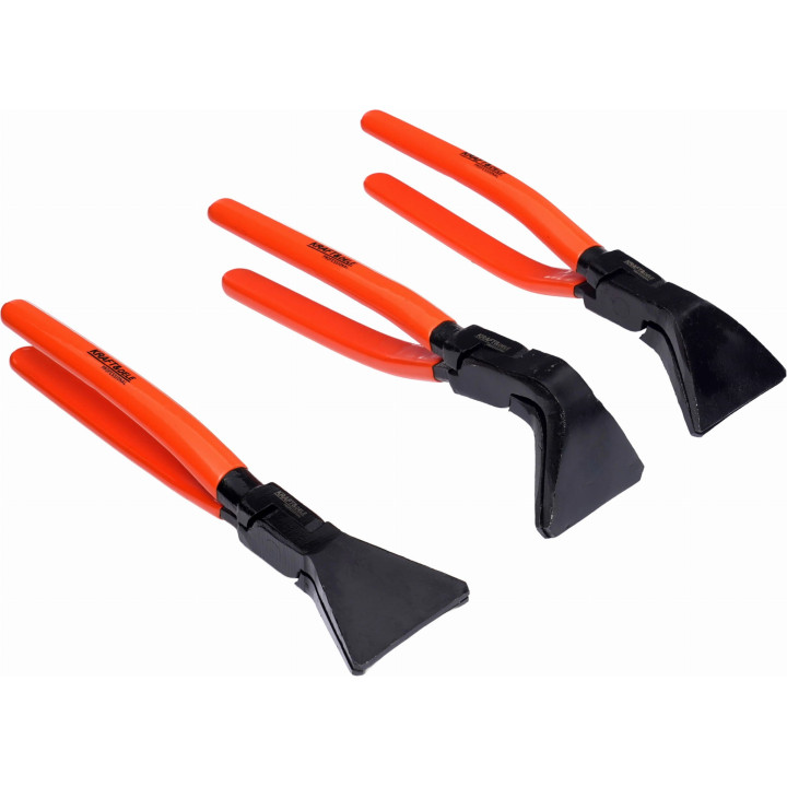 KOMPLET SZCZYPIEC DEKARSKICH DO GIĘCIA BLACHY 180° / 90° / 45° 275mm KD10453