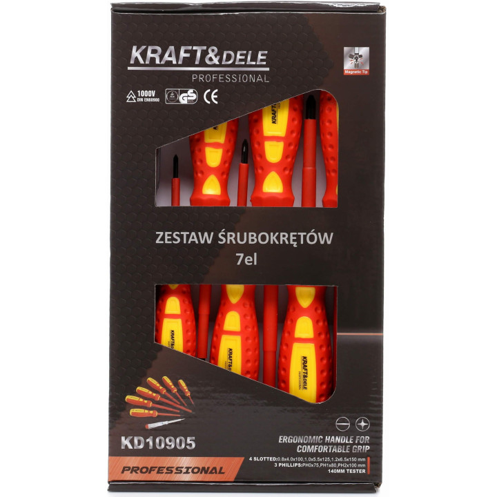 Zestaw śrubokrętów 7 elementów KD10905
