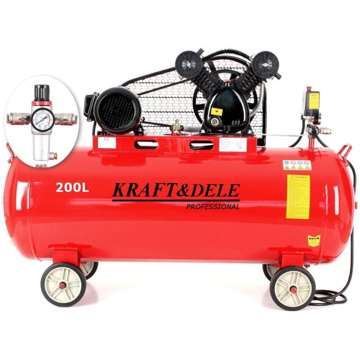 Kompresor olejowy 200L 2 tłoki KD1473 +Separator!