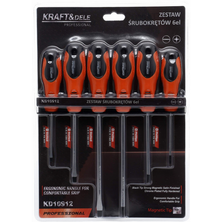 Zestaw śrubokrętów 6 elementów KD10912