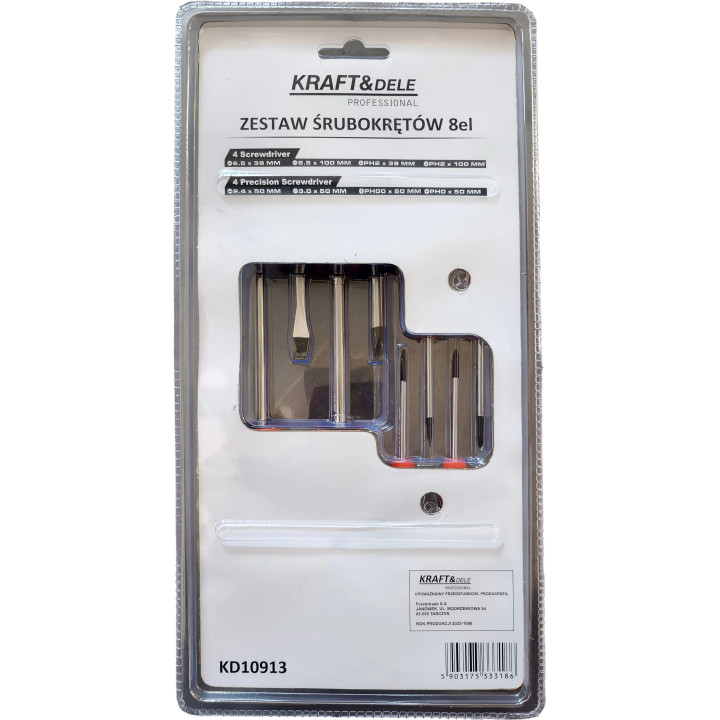 Zestaw śrubokrętów 8 elementów KD10913