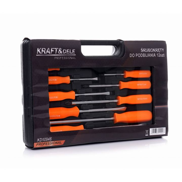Śrubokręty do podbijania 12szt. w walizce KD10946