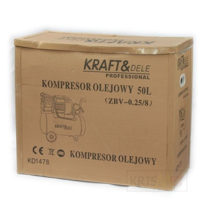 Kompresor olejowy 50L 2 tłoki KD1478