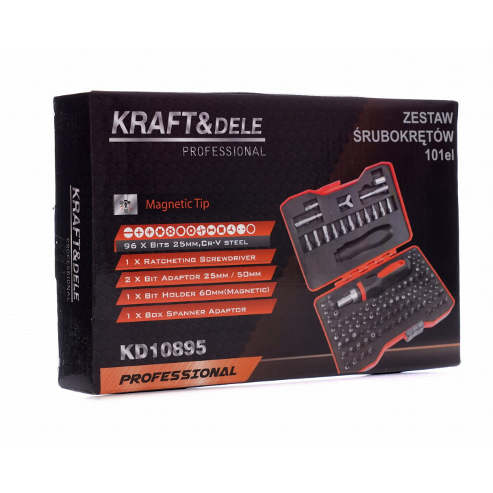 Zestaw śrubokrętów 101 el. KD10895