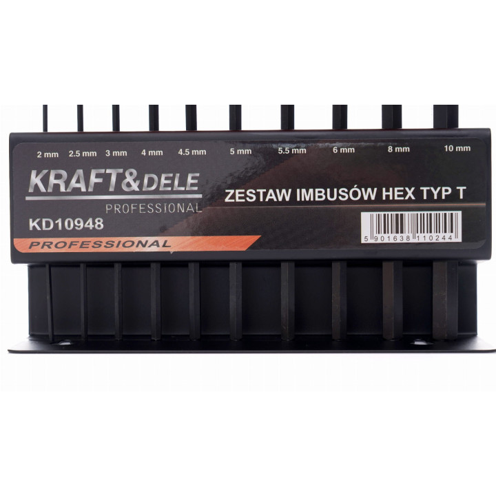 Zestaw 10 imbusów na stojaku KD10948