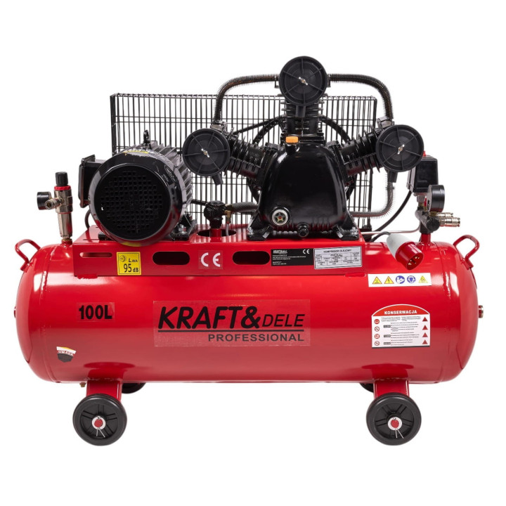 Kompresor olejowy 100L  3 Tłoki KD1477 + Seperator