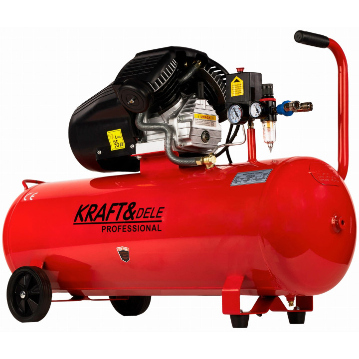 Kompresor olejowy 100L 2 Tłoki KD1480 + Separator