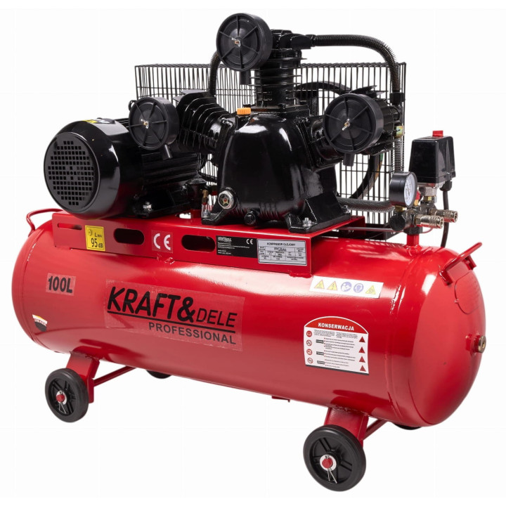 Kompresor olejowy 100L  3 Tłoki KD1477 + Seperator