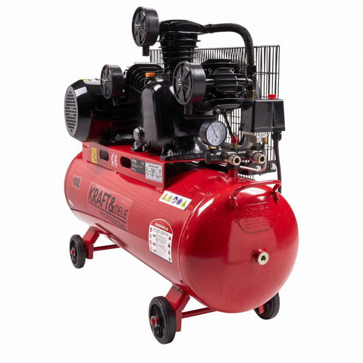 Kompresor olejowy 100L  3 Tłoki KD1477 + Seperator
