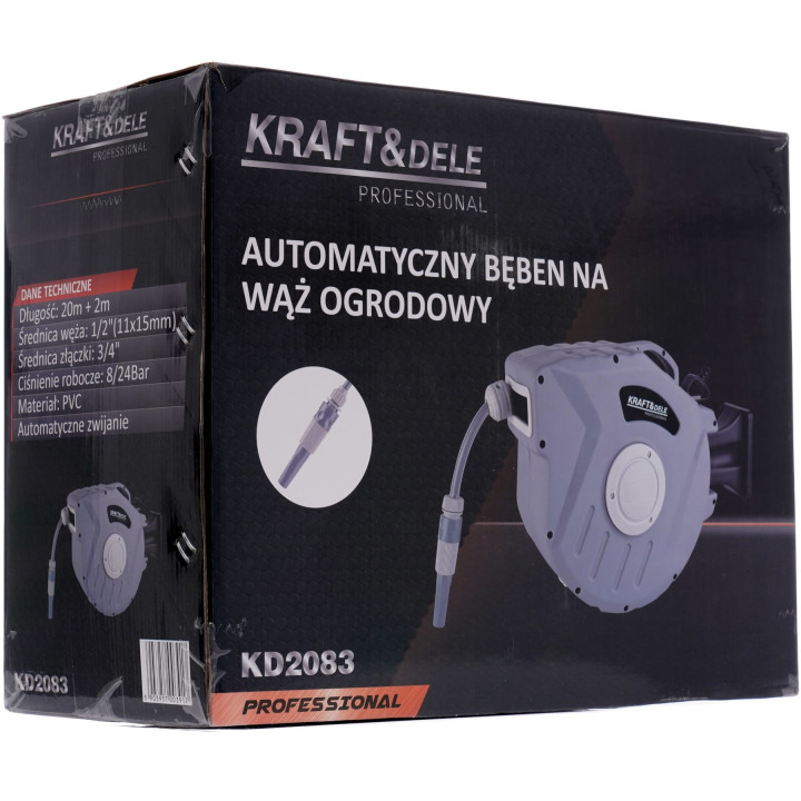 Automatyczny bęben na wąż ogrodowy 20m+2m 1/2" KD2083