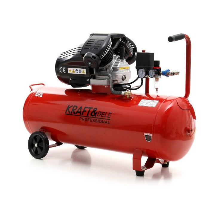 Kompresor olejowy 100L 2 Tłoki KD1480 + Separator