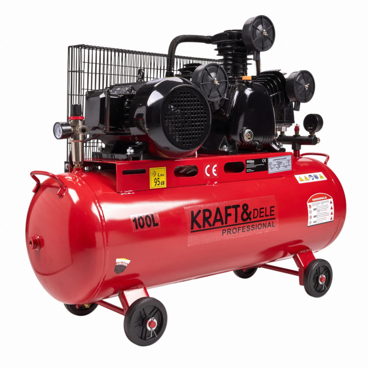 Kompresor olejowy 100L  3 Tłoki KD1477 + Seperator