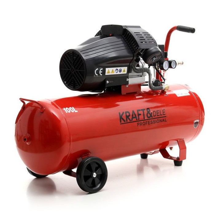 Kompresor olejowy 100L 2 Tłoki KD1480 + Separator