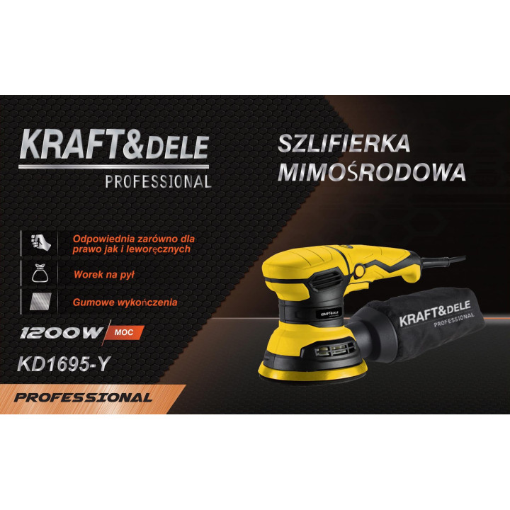 Szlifierka mimośrodowa 1200W 125mm KD1695-Y