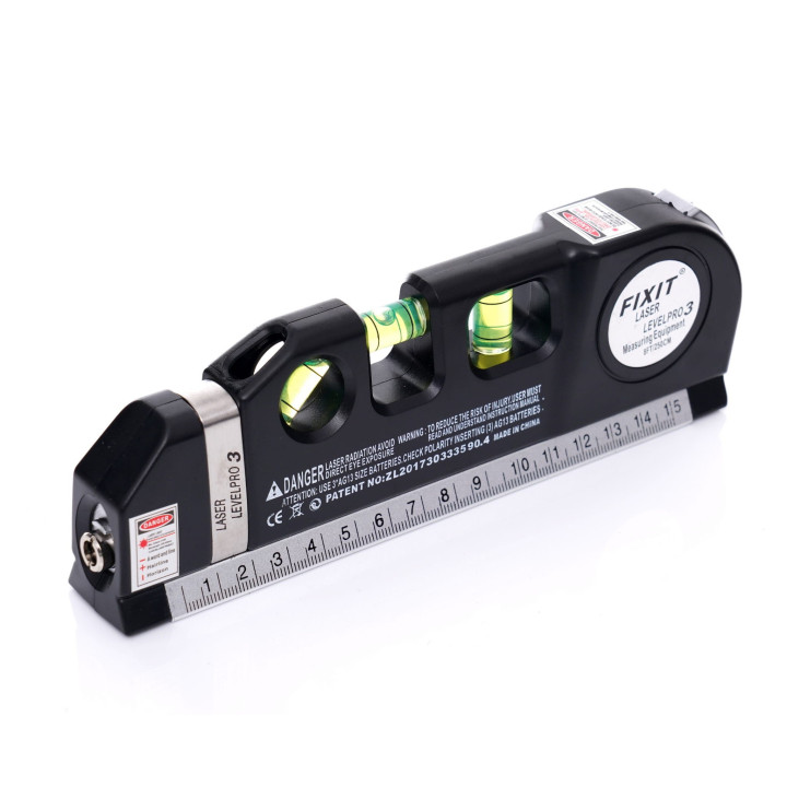 Poziomica laserowa z miarą 250cm KD10437