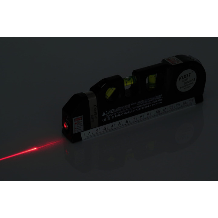 Poziomica laserowa z miarą 250cm KD10437