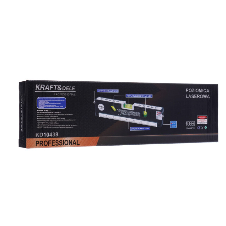 Poziomica laserowa z miarą 150cm KD10438