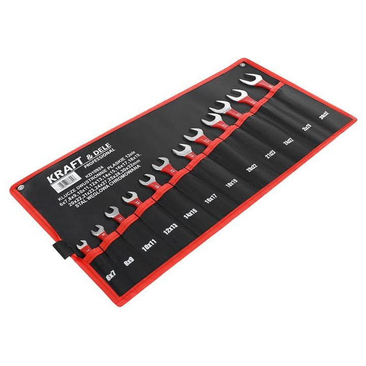 KLUCZE DWUSTRONNIE PŁASKIE 12el. KD10924