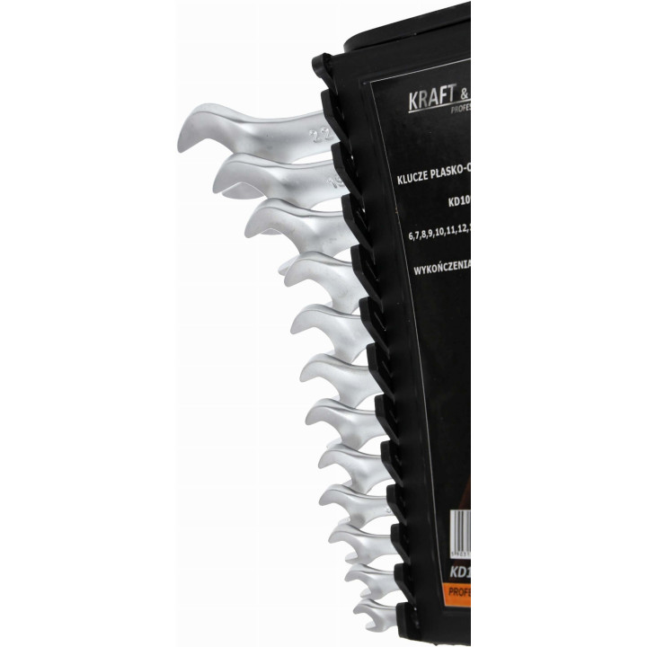 Klucze płasko-oczkowe 12el. CRV 6-22mm KD10937