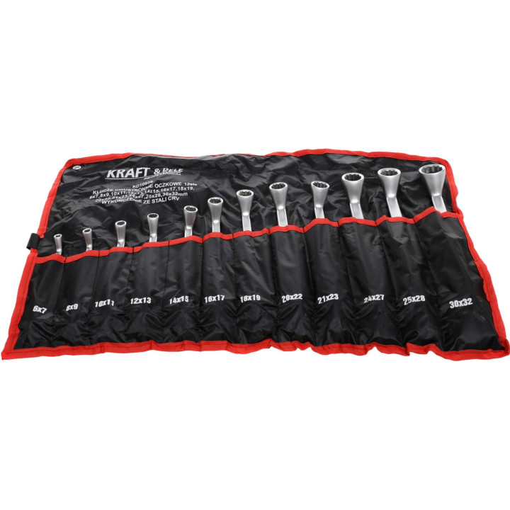 KLUCZE DWUSTRONNIE-OCZKOWE 12el. CRV 6-32mm KD10939