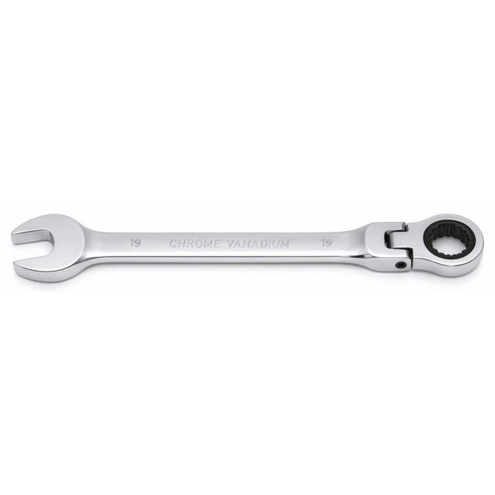 Klucze płasko oczkowe z grzechotką łamane 12el. 8-19mm KD10947